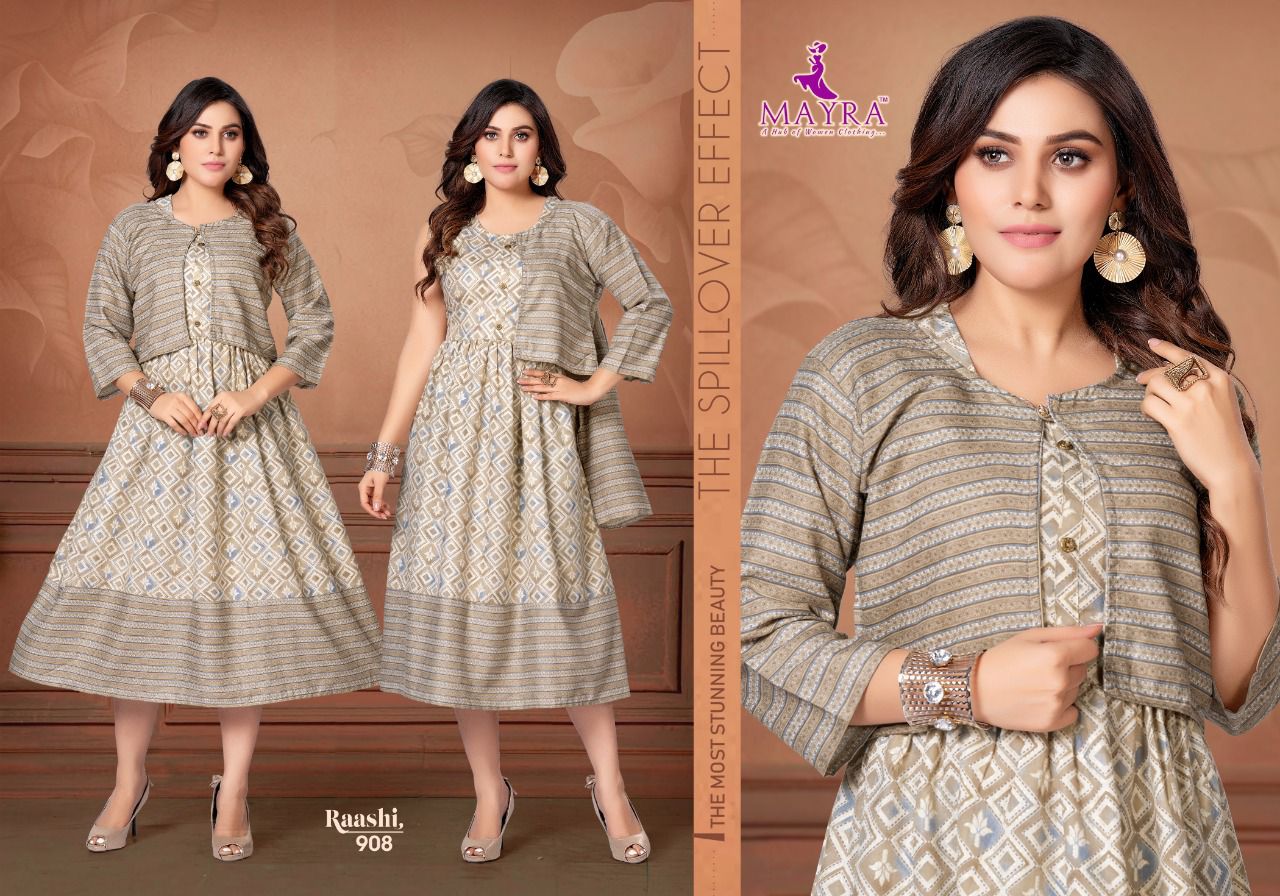 MAYRA  RAASHI Fancy Daily Wear Rayon Printed Designer Kurtis Collection